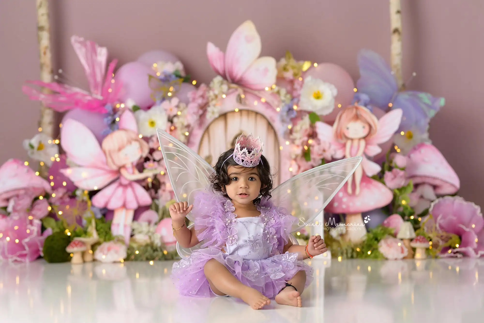Fairy House Door And Butterfly Backdrops Kids Girl Birthday Cake Smash Photography Child Baby Photocall Wonderland Backgrounds