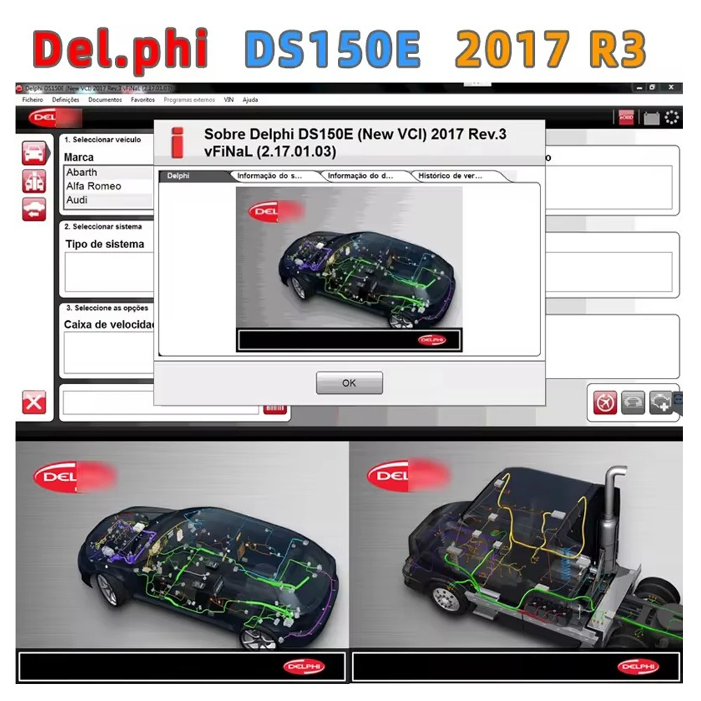 delphis 2017 R3+Delphis 2021.10b +Auto+COM 2021.11 with keygen Software  Diagnostic tool  Compatible with cars accessories tool