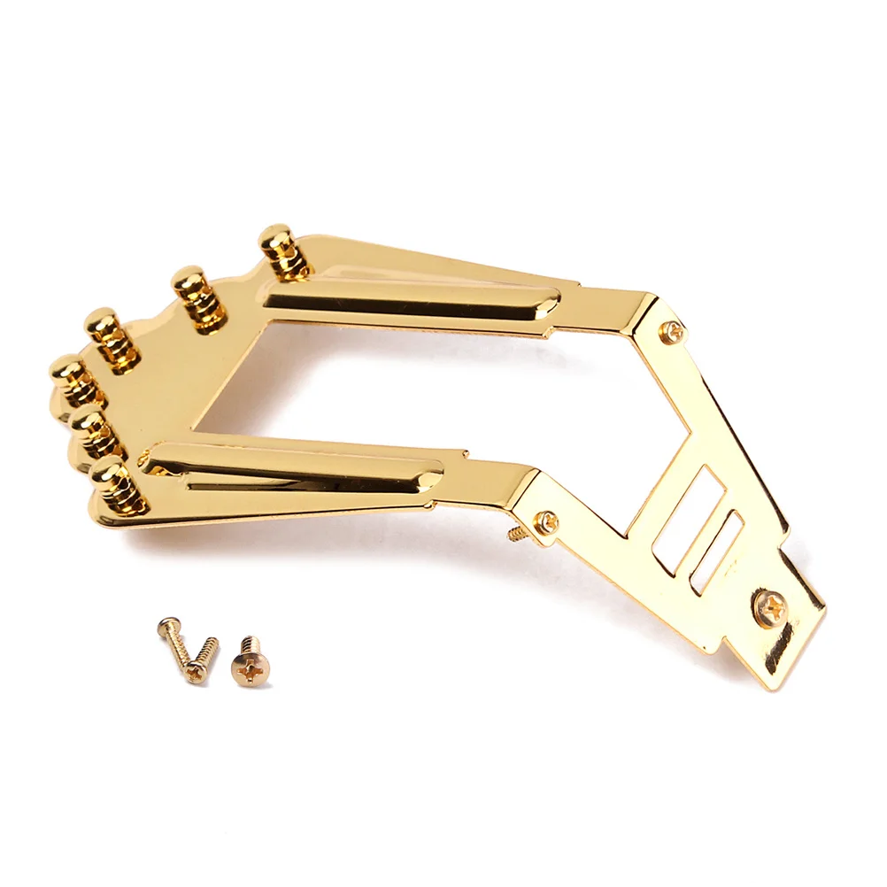 

Ga413 Gold Plated 6-String Jazz Guitar Bridge Tailpiece Adjustable Height Trapezoidal Tailgate Guitar Parts Ga413 Tailpiece