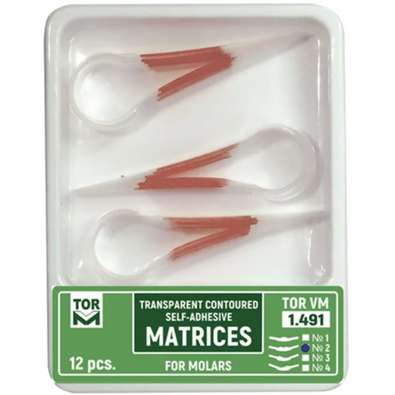 12Pcs/box Lab Material Self-adhesive Anterior Teeth Transparent Contour Matrix Belt 1.491 for Laboratory Technicians s