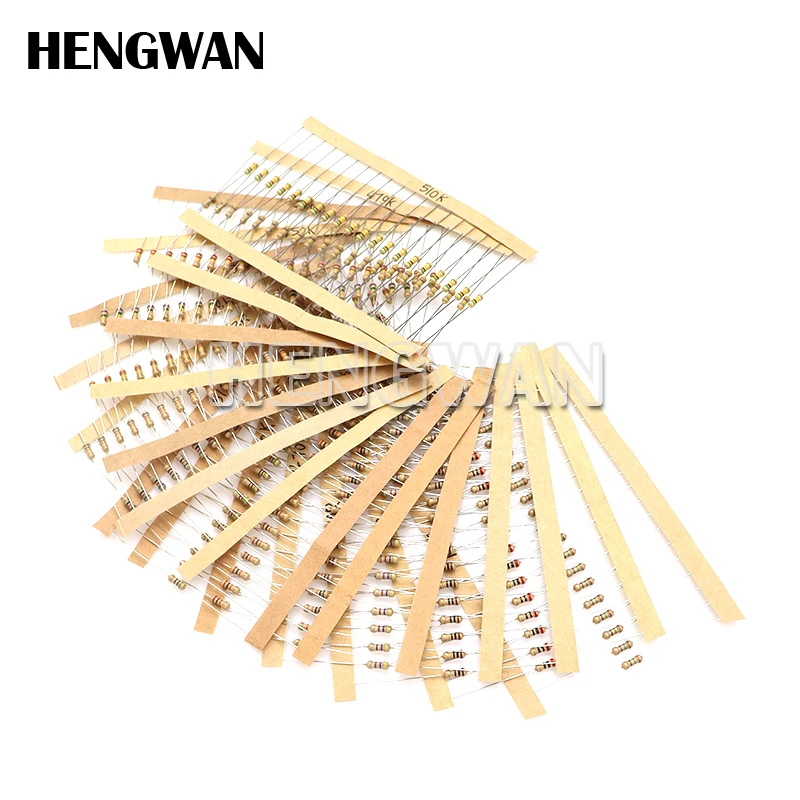 860pcs 1/4W 5% Carbon Film Resistor Kit Resistance Assorted Set 43valuesX20pcs 1R - 1M Ohm 0.25W Sample Pack