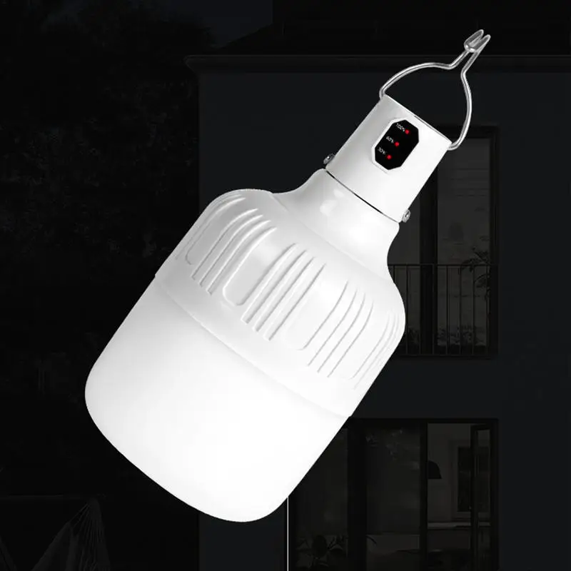 Ampoule Solaire LED avec Minuterie pour Jardin, Cour et Pelouse Extérieure, Télécommande, 3 Modes d'Éclairage, 62