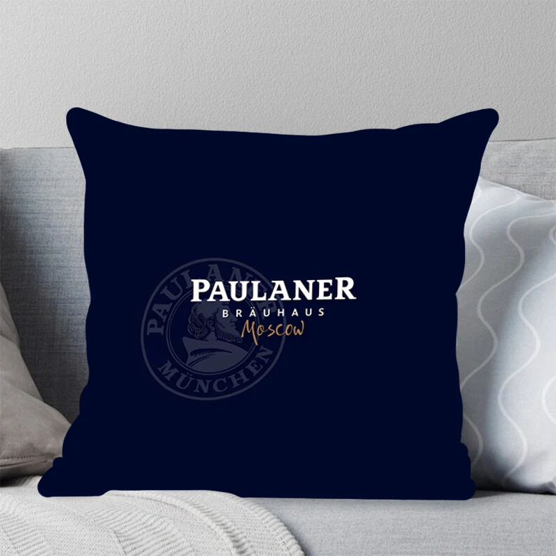 Comfortable pillow room bedroom office coffee shop car pillow living room beer brand Fashion LOGO Paulaner pillowcase Home Decor