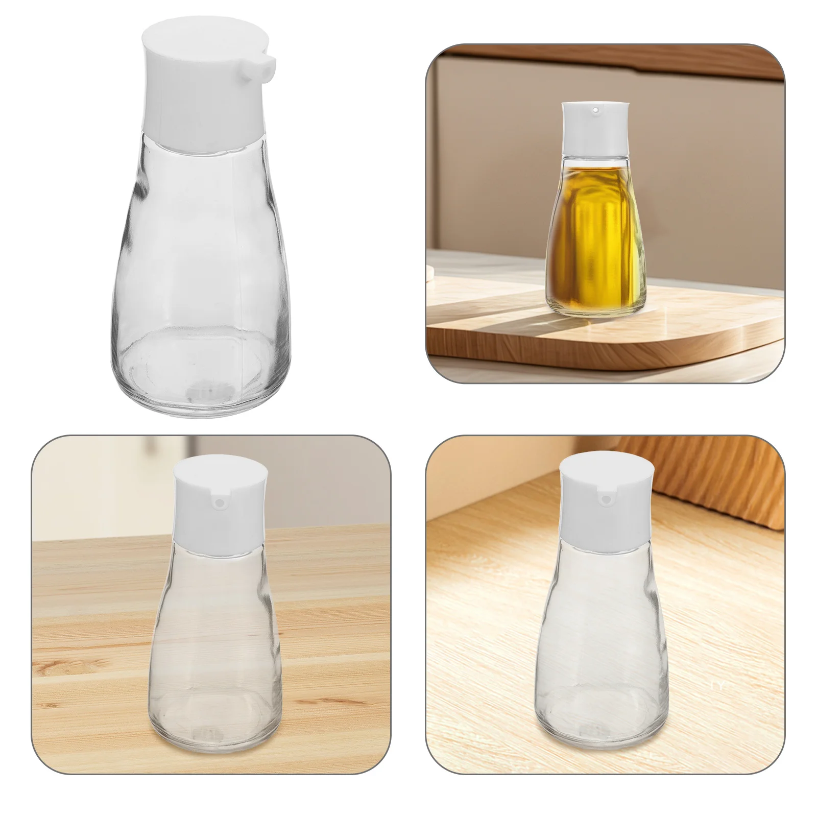 

Glass Cruets Dispenser Olive Oil Bottles Vinegar Soy Sauce Dispenser 170ml Kitchen Cooking Barbecue Oil Pour Bottle