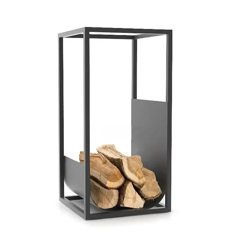 Floor Standing European Wrought Iron Storage Rack Firewood Organizer Partition Shelf New Home Fireplace Decoration in Stock