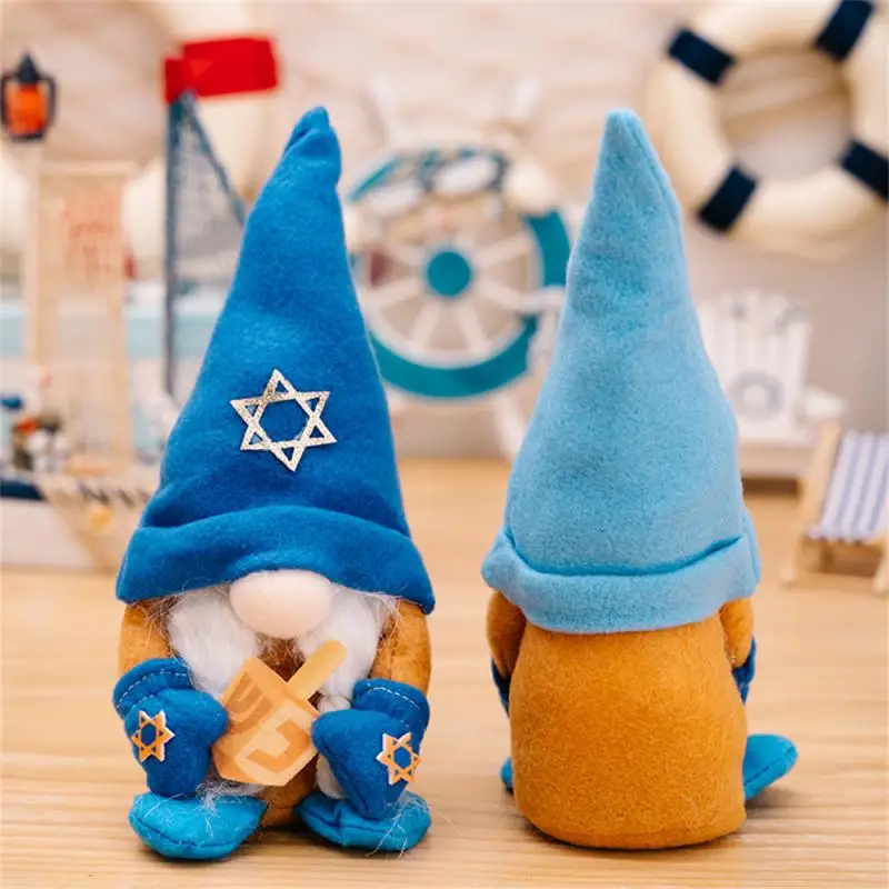 Manual Faceless Doll Pendant Plush Hanukkah Ornament Doll Cute And Festive Soft Doll Ornaments Home Decorations Cute Knitting