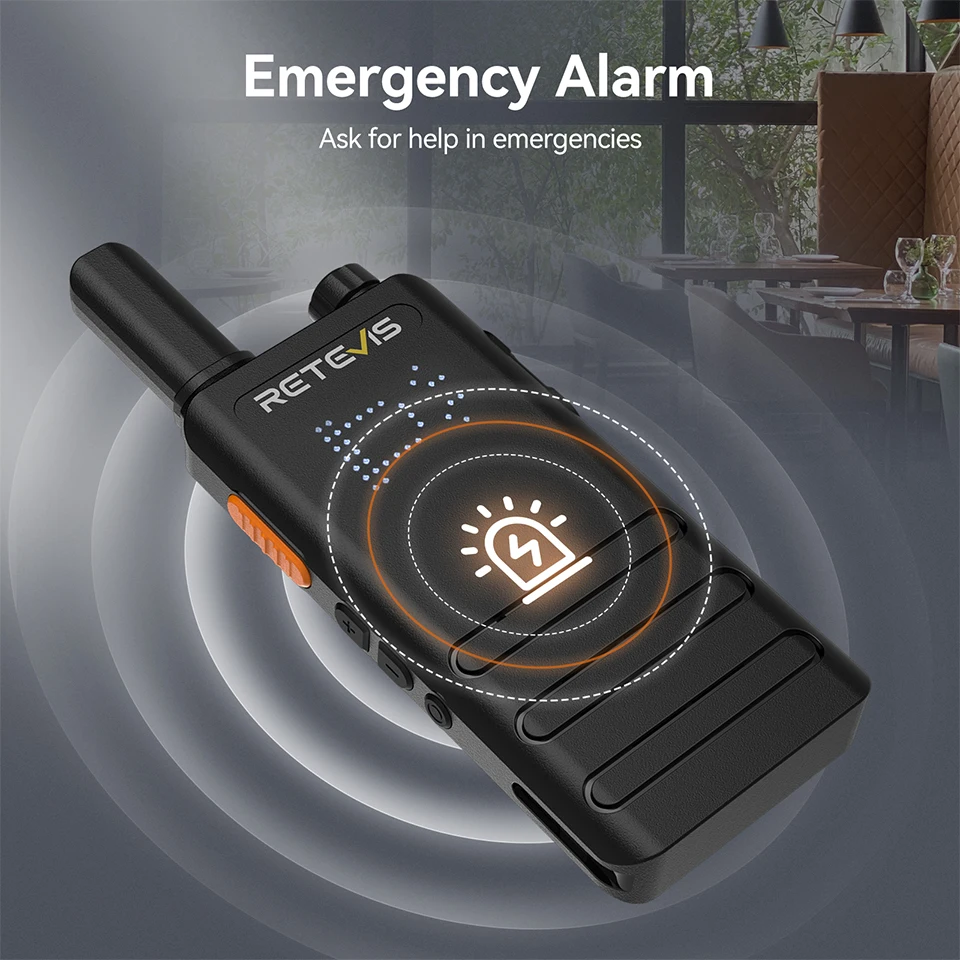 Retevis B63H Walkie-Talkie Mini-Funkgerät mit verstecktem Display, tragbares PMR446 VOX Profi-Funkgerät für Restaurant und Hotel – Detail 16