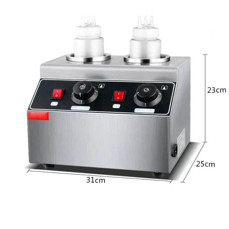 Commercial Chocolate Heater Sauce Warmer Electric 1 Bottles Soy Jam Heater Filling Machine Stainless Steel