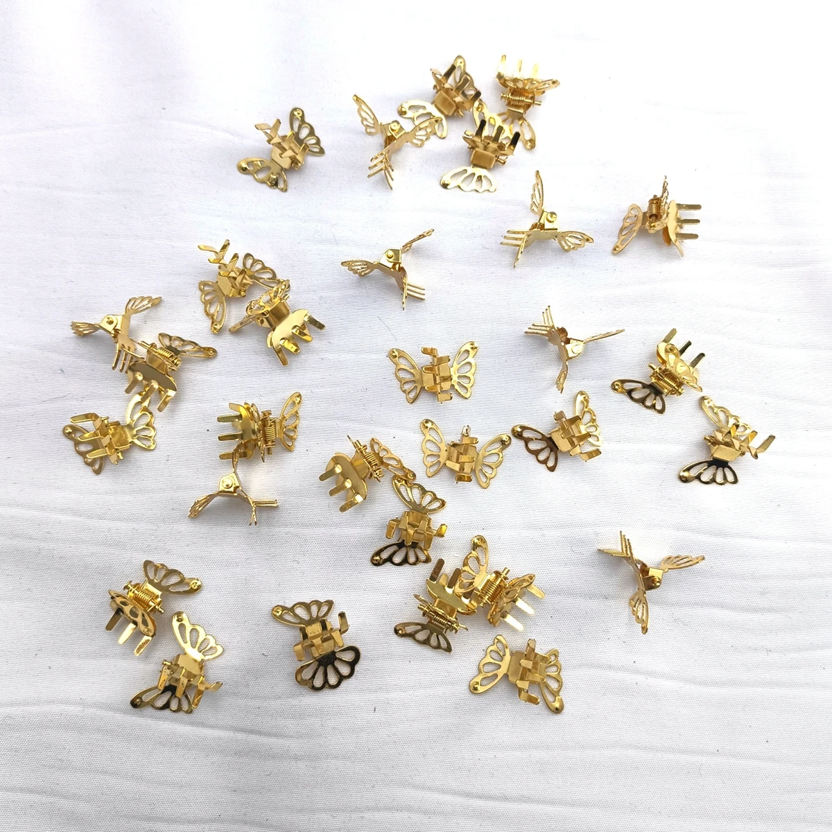 10/20/30/40 Pcs/Set 2.2cm Small Butterfly Metal Hair Claw Clips Cute Mini Hair Grips Women Girls Daily Hair Decorations