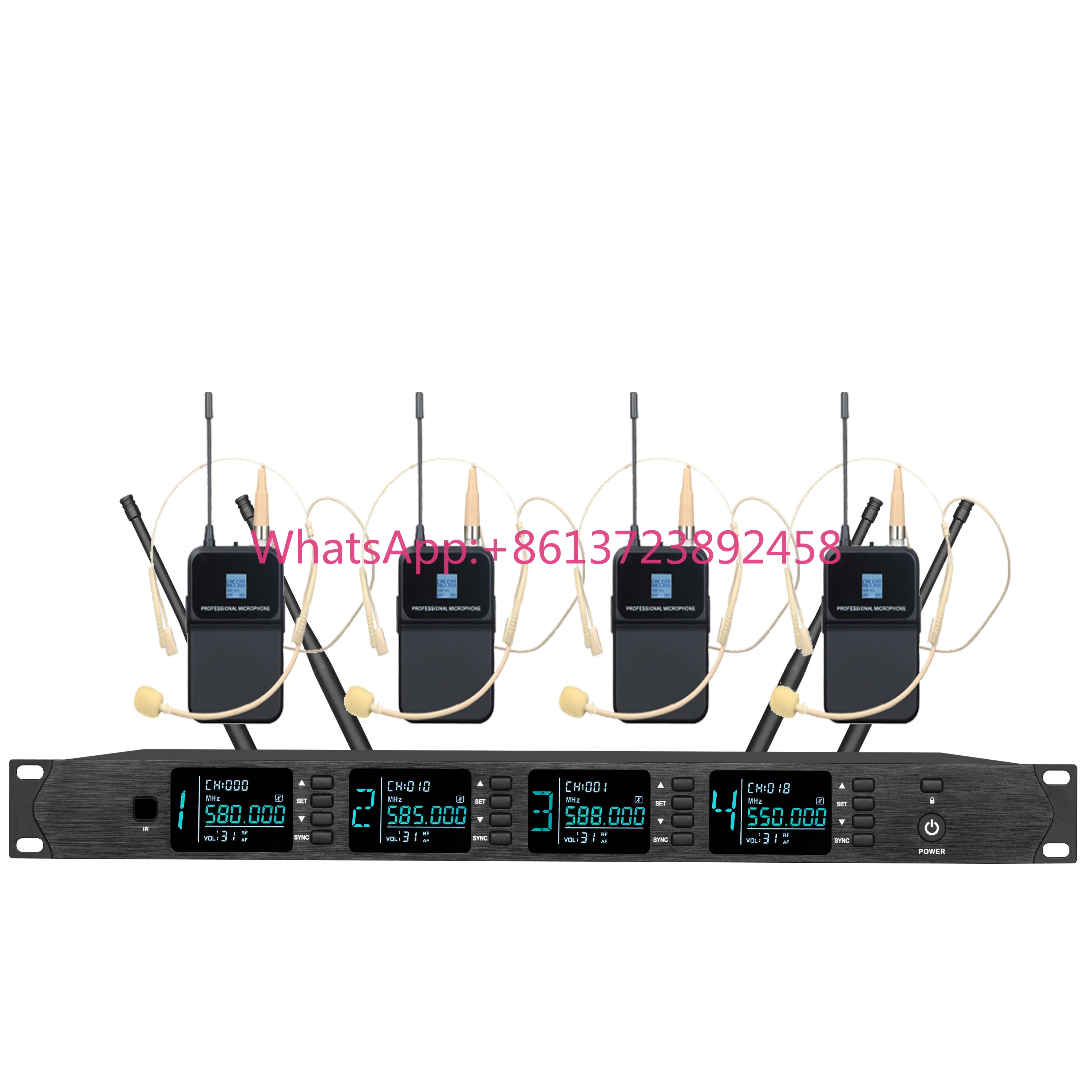 UHF Wireless Handheld/Conference/Lavalier  Microphone Professional 4/8 Channel UHF Cordless Mic System for Concert/stage/Church