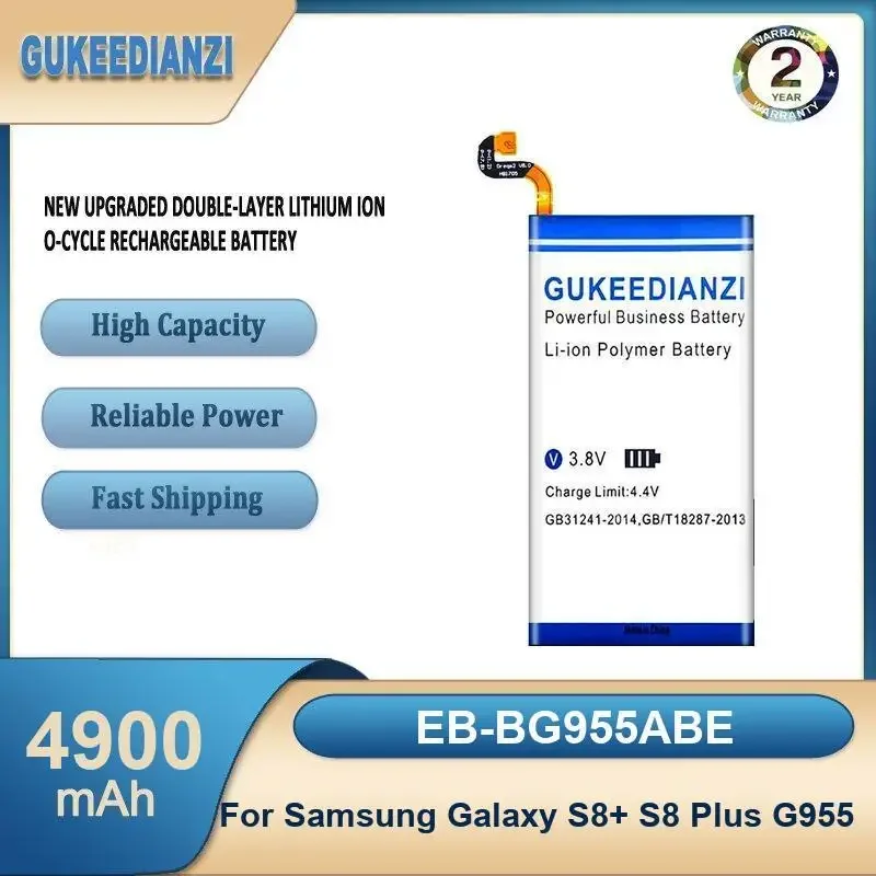 

EB-BG955ABE 4900 мАч аккумулятор для мобильного телефона большой емкости для Samsung Galaxy S8 + S8 Plus G955