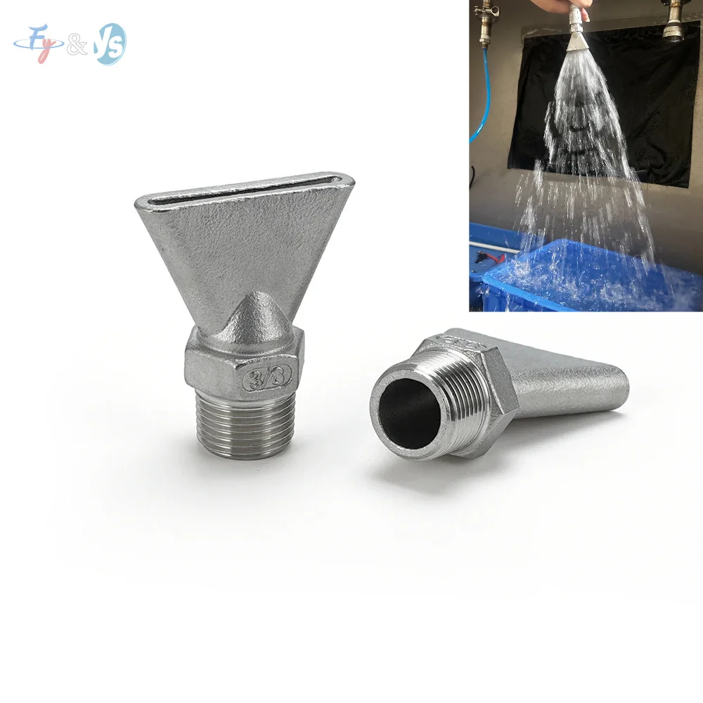 Stainless Steel Flat Mouth Duckbill High‑Pressure Universal Jet Nozzle Blowing Dust Removal Spray Nozzle Cleaning Spray Nozzle