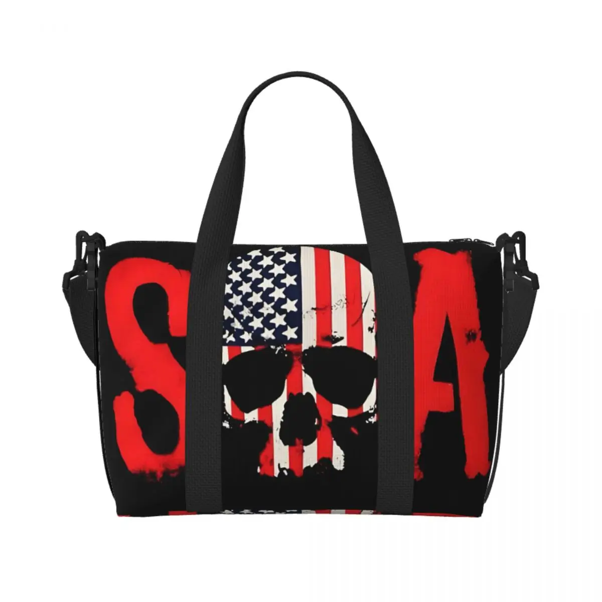 

Custom Sons Of Anarchy Tote Bag Women Large Capacity The TV Series Gym Beach Shoulder Travel Bag