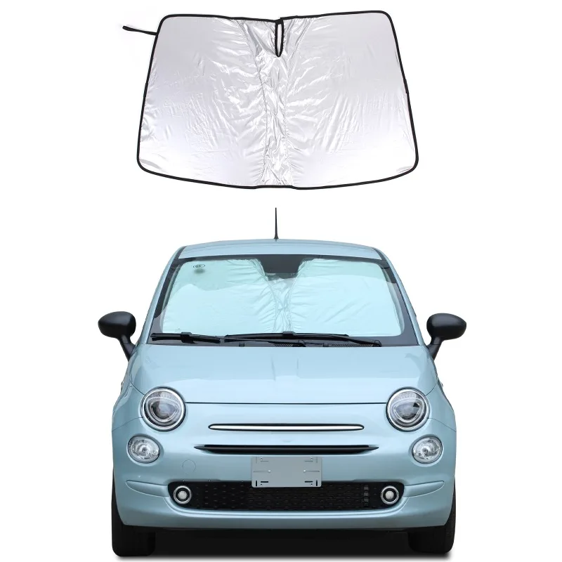 

Car Windshield Sun Shade Covers Visors Front Window Sunscreen Protector Curtain For Fiat 500 2010-2024 Sunshade Accessories