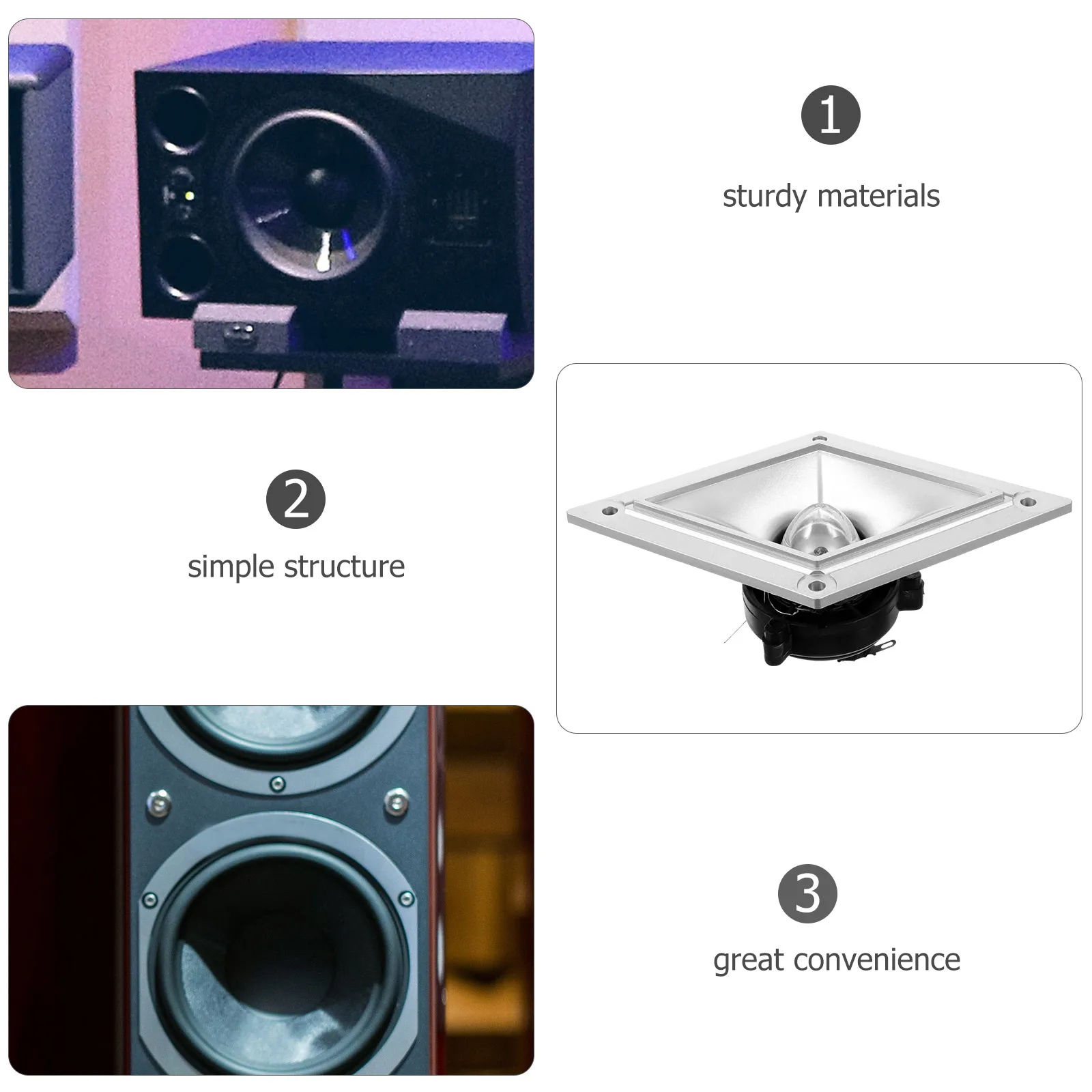 

2 Pcs Speaker Stage Horn Horns Anti-top Device Accessories Tweeter Reversing Replacement