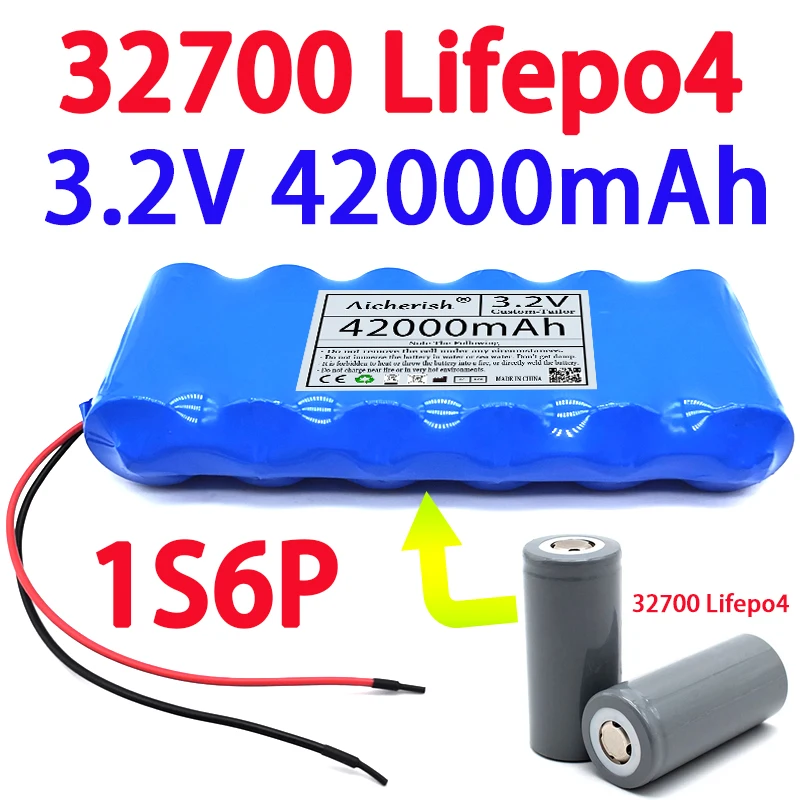 

2021 New 3.2V Large Capacity 42Ah 32700 Lifepo4 For E-Boats And Solar Street Lamp Floodlight Battery With BMS Protection Board