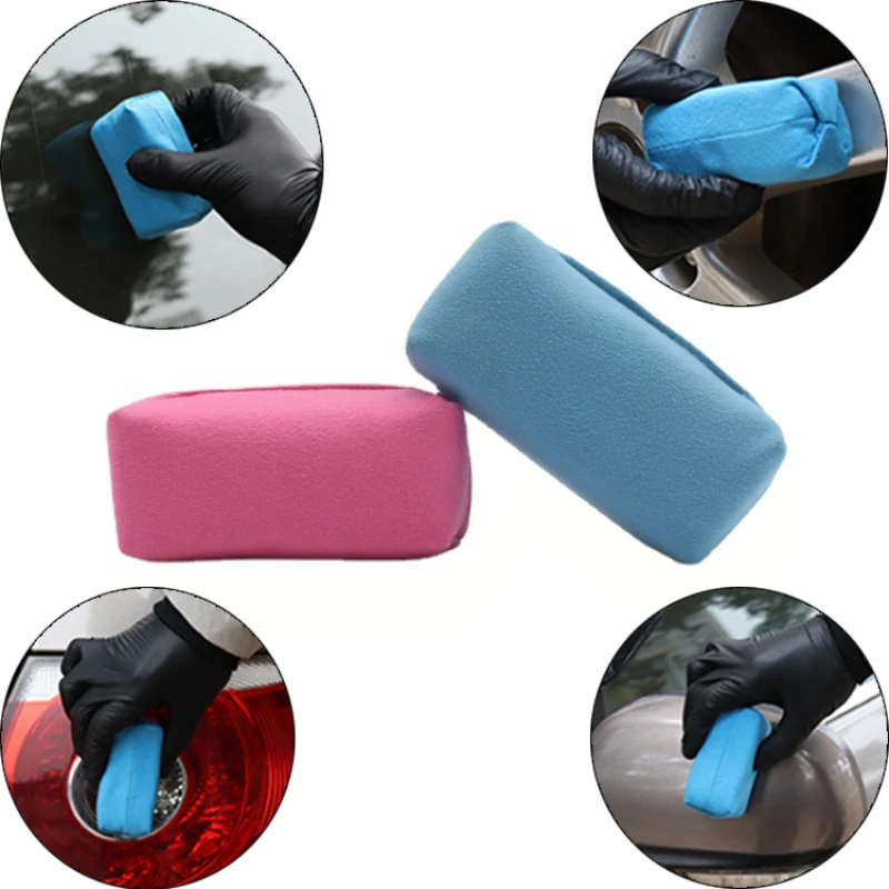 

Car Crystal Plated Sponge Block Coating Sponge Pad Special Sponge For Car Crystal Plating Soft Waxing Applicator with Suede Face