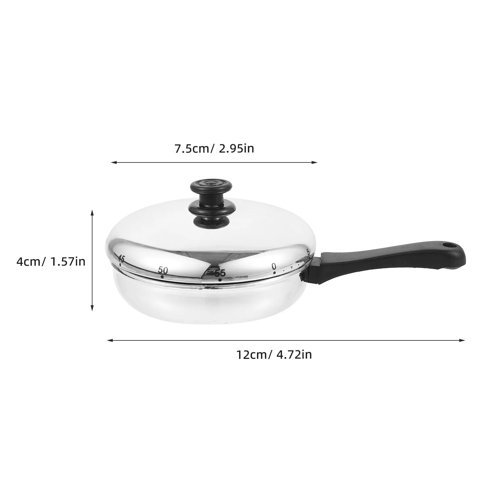 Mechanical Kitchen Timer Stainless Steel Manual Countdown Timer for Baking, Egg Boiling, Cooking & Household Use