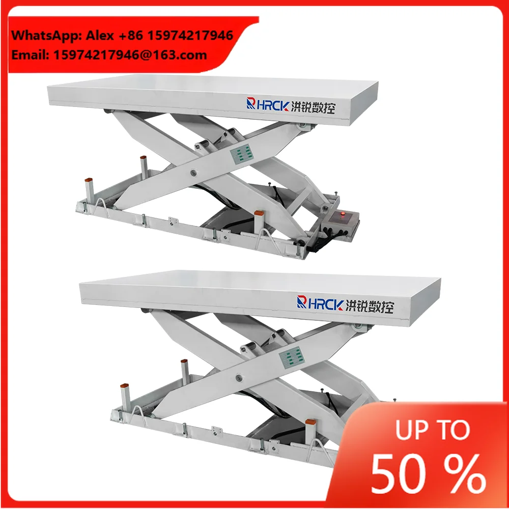 Hongrui Custom Heavy Duty 3000kg Electric Scissors Lift Table New Stationary Steel Goods Lift Platform