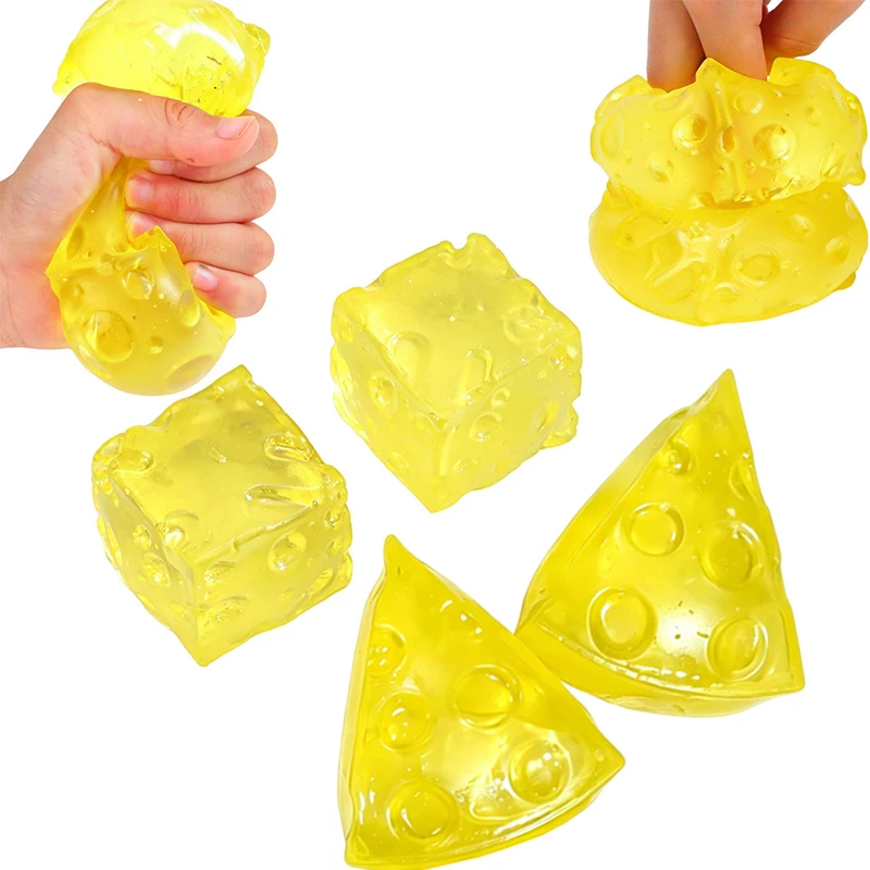 Squishy Honey Cheese Stress Relief Fidget Toy Super Soft Mochi Cheese Cube Squeeze Toy Slow Rebound Anti-stress Sensory Toy Gift