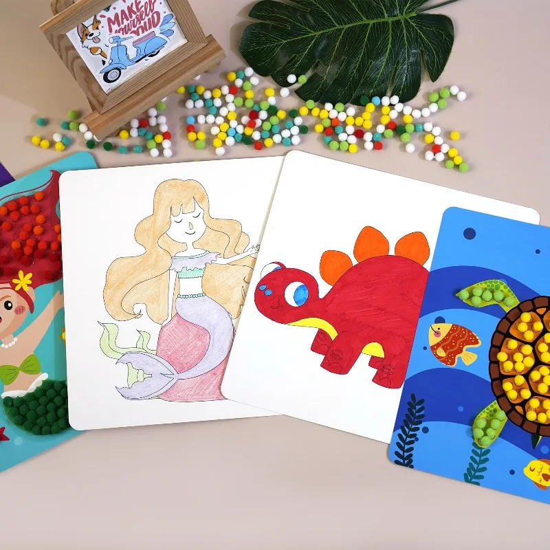 ملصقات اللوحة الإبداعية DIY الحرفية كرات نابضة بالحياة غامض متعة الفن لوازم ديكور المنزل حفلة عيد ميلاد تفضل ألعاب الأطفال #4