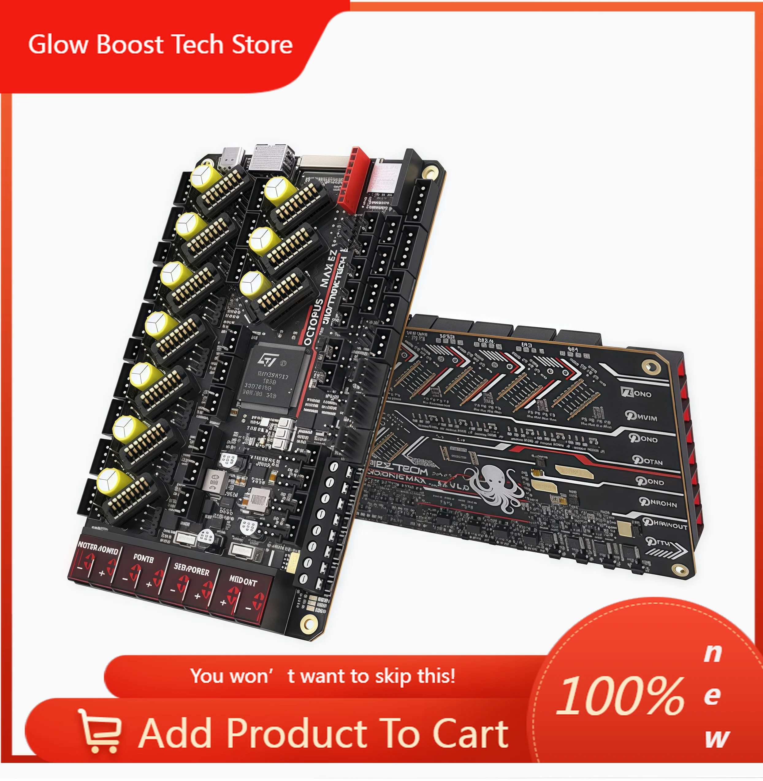 

NYBTT PI BIGTREETECH Octopus Max EZ (H723) 3D Printer Motherboard 10 Axis Voron High Voltage 56V H723