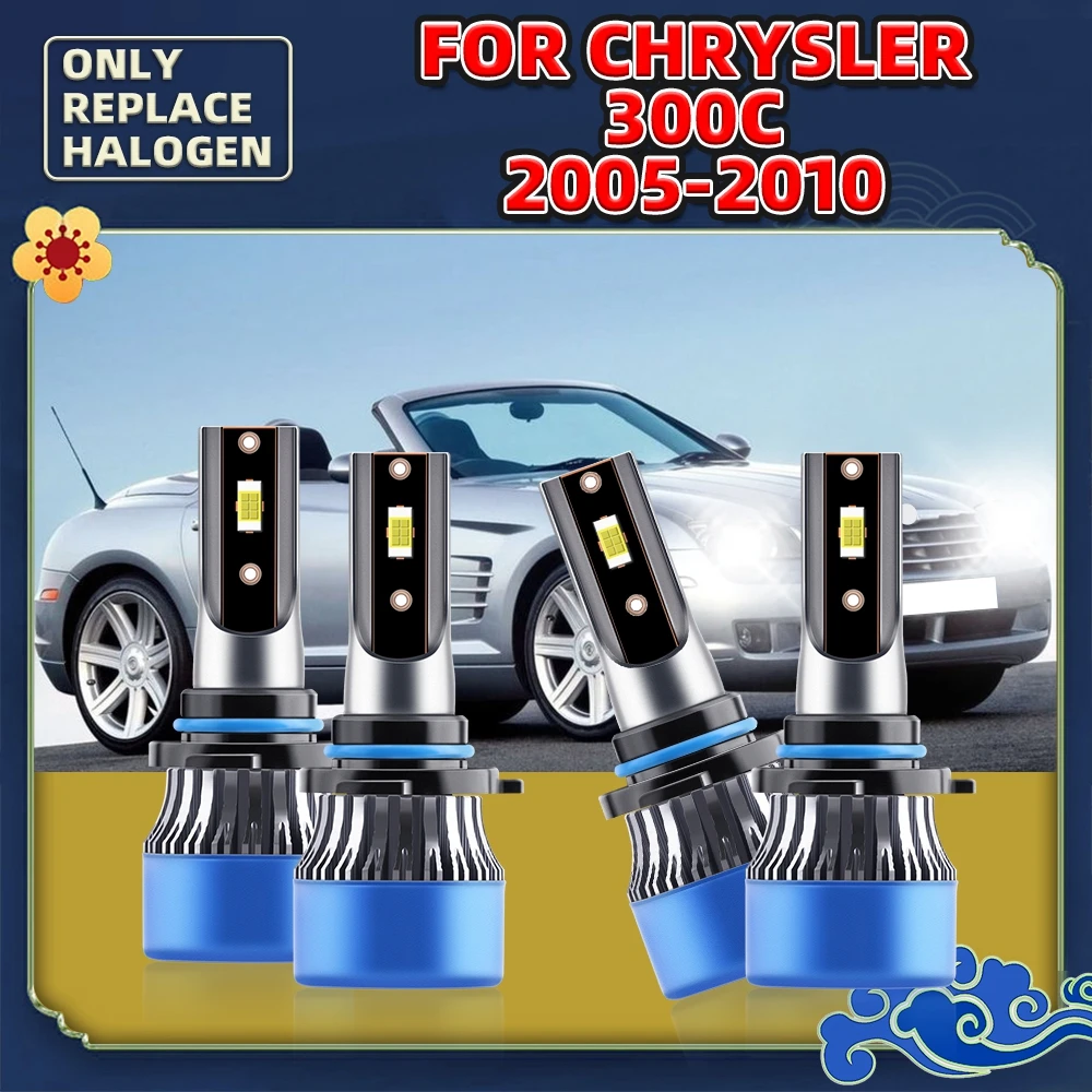 

2/4 шт. светодиодные лампы для фар для Chrysler 300C 2005 2006 2007 2008 2009 2010 авто фары 20000LM супер яркие 3570 лампы CSP 12 В