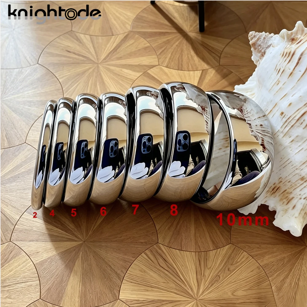 White Gold Color Tungsten Carbide Ring Simple Wedding Band Men Women Engagement Anniversary Gift Dome Polished Comfort Fit