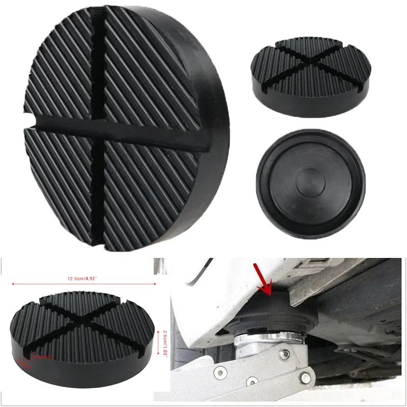 

Floor Slotted Car Rubber Jack Pad Frame Protector Guard Adapter Jacking Disk Pad Tool for Pinch Weld Side Lifting Disk 12.5cm