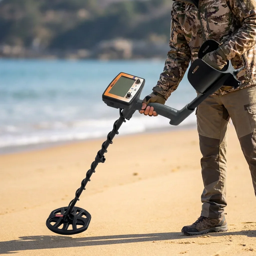 GoldForce F39 Gold Metal Detector with 7 inch Search Coil Portable Hand Held Metal Detector Underground Gold Detector