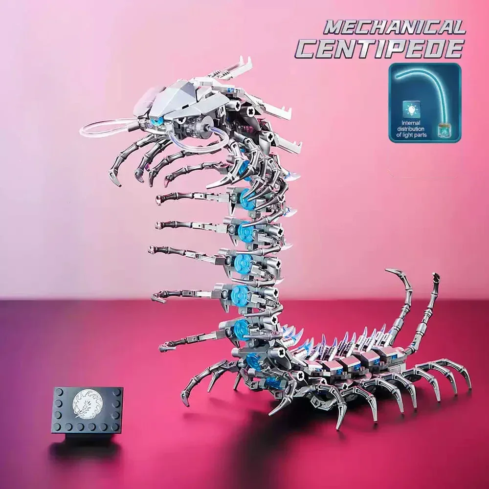Technische Serie Mechanische Duizendpoot Bouwsteen High-Tech Mechanische Insect Model Bricks Speelgoed Voor Kid Kerstcadeau MOC