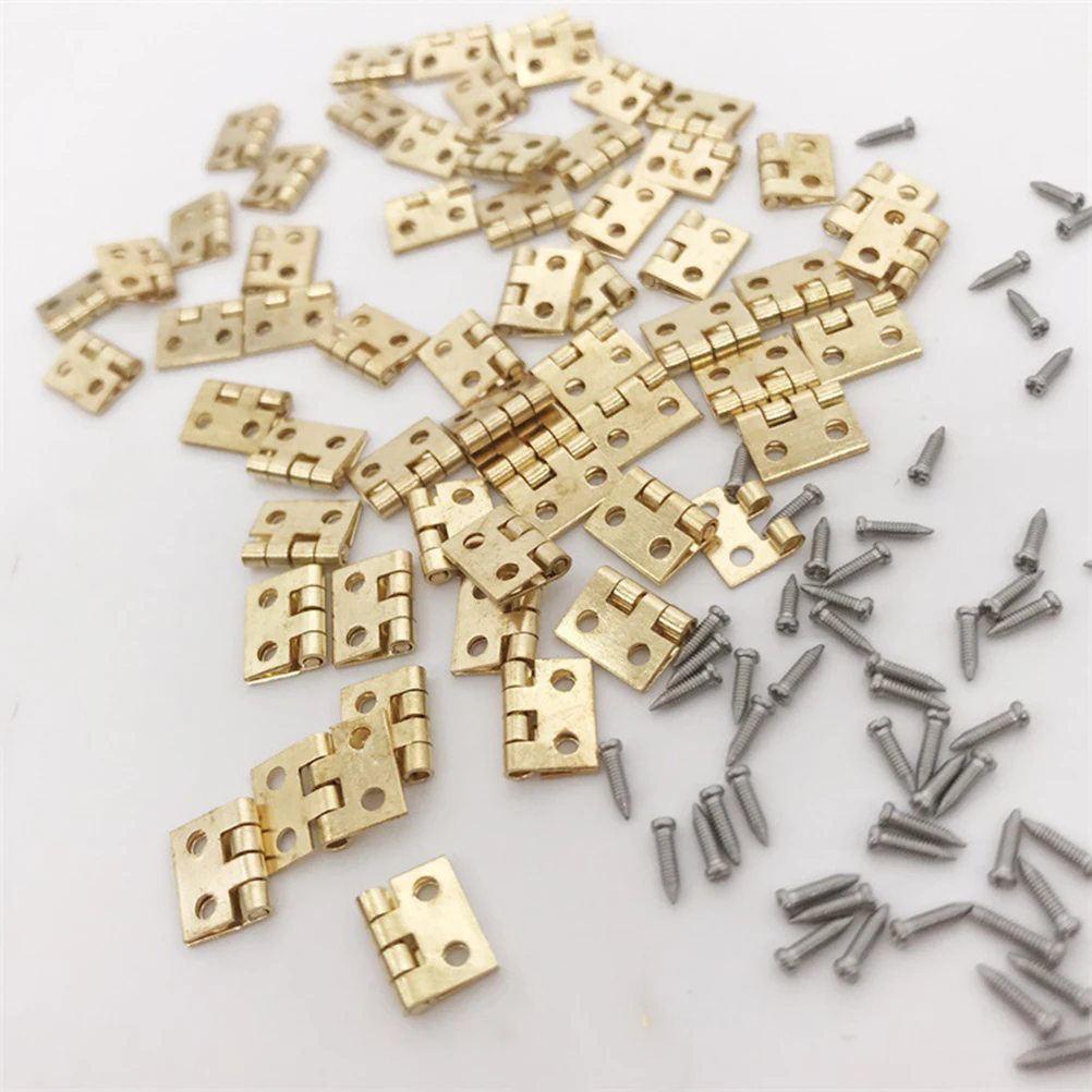 

12 Pcs Mini House Hinges Lightweight Alloy Creative Design Kids Room Decor Miniature Furniture Hardware Ornaments
