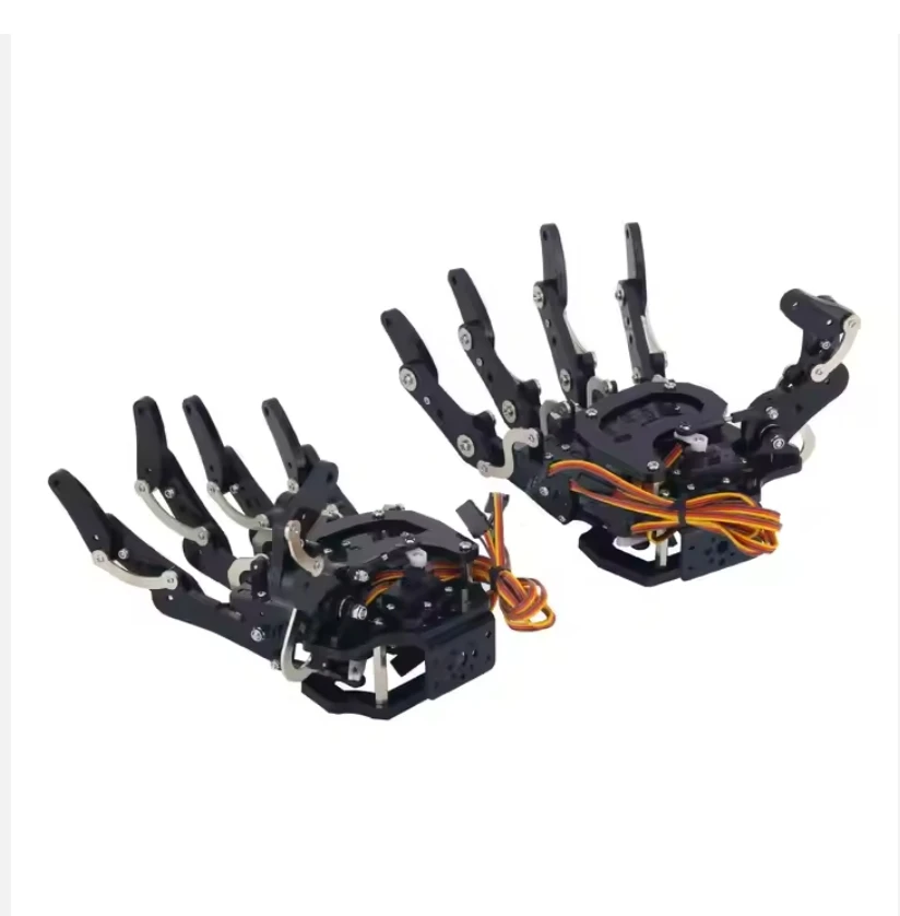 Robot Mechanical Claw Clamper Arm Five Fingers Right Hand & Left Hand with Servos for Robot DIY Assembled