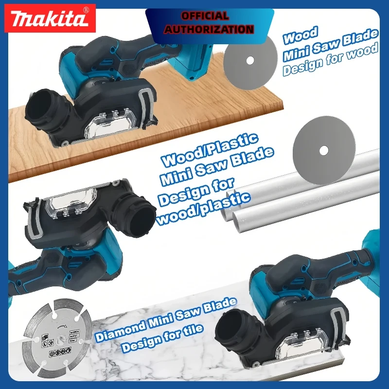 Makita-Mini amoladora angular sin escobillas de 3 pulgadas, herramienta de corte compacta eléctrica con pantalla LED para batería Makita de 18V