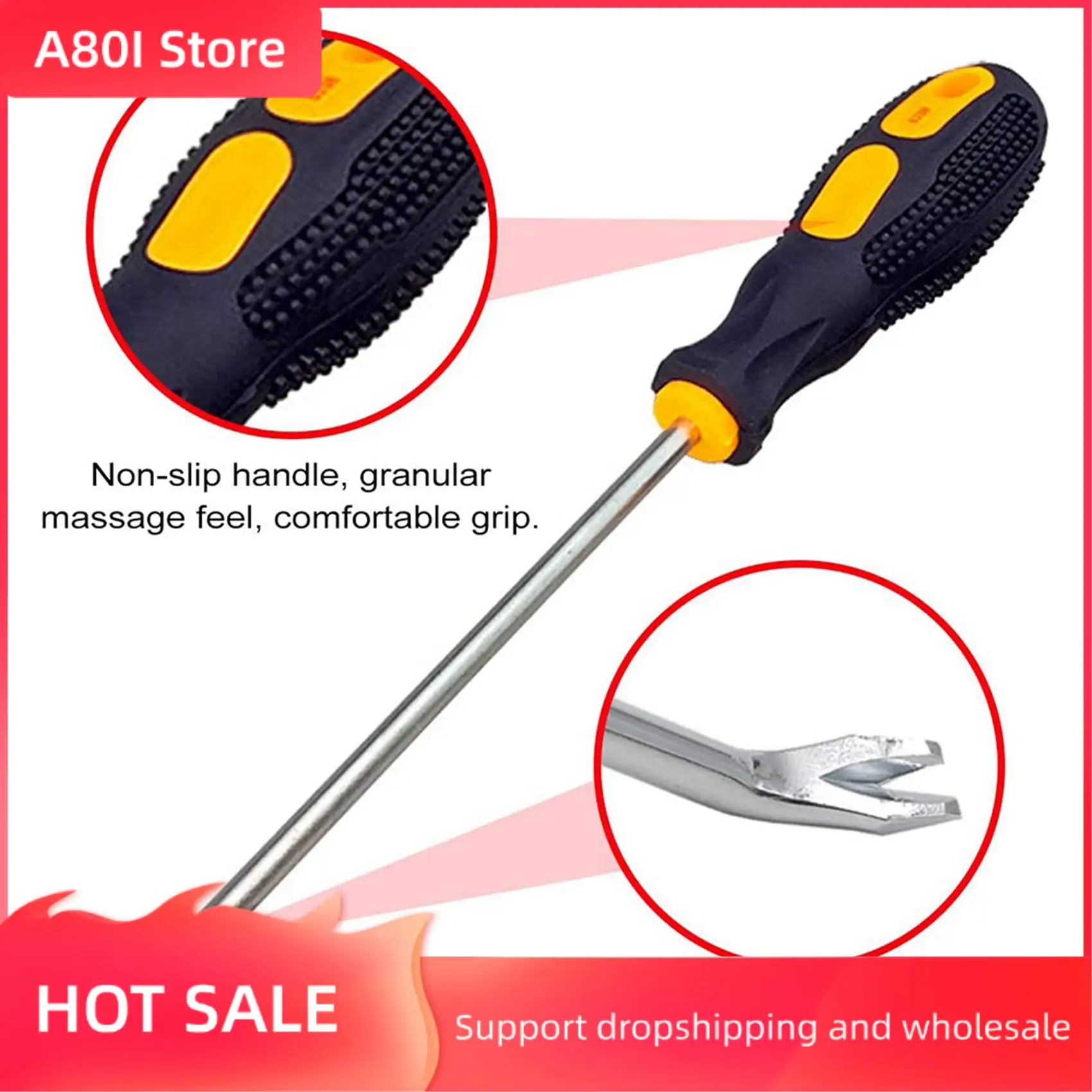 

A80I 4 Pack Nail Puller 3Mm U Tip Screwdriver Nail Rivet Tack Lifter Puller Staple Remover Tool