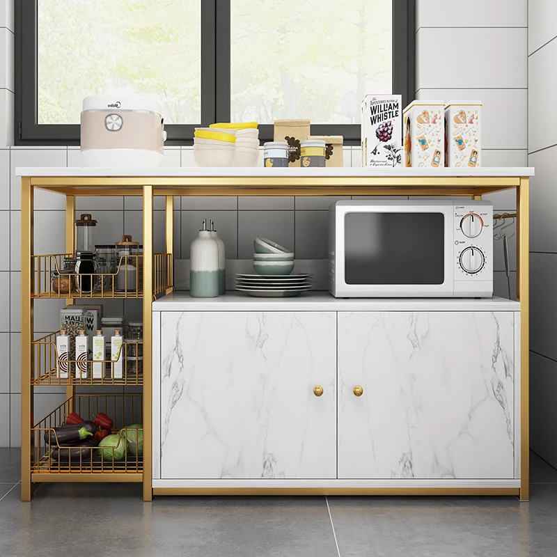 Kitchen rack Floor-to-ceiling multi-layer locker Multifunctional cabinet Cutting table Household storage cabinet Beifeixia