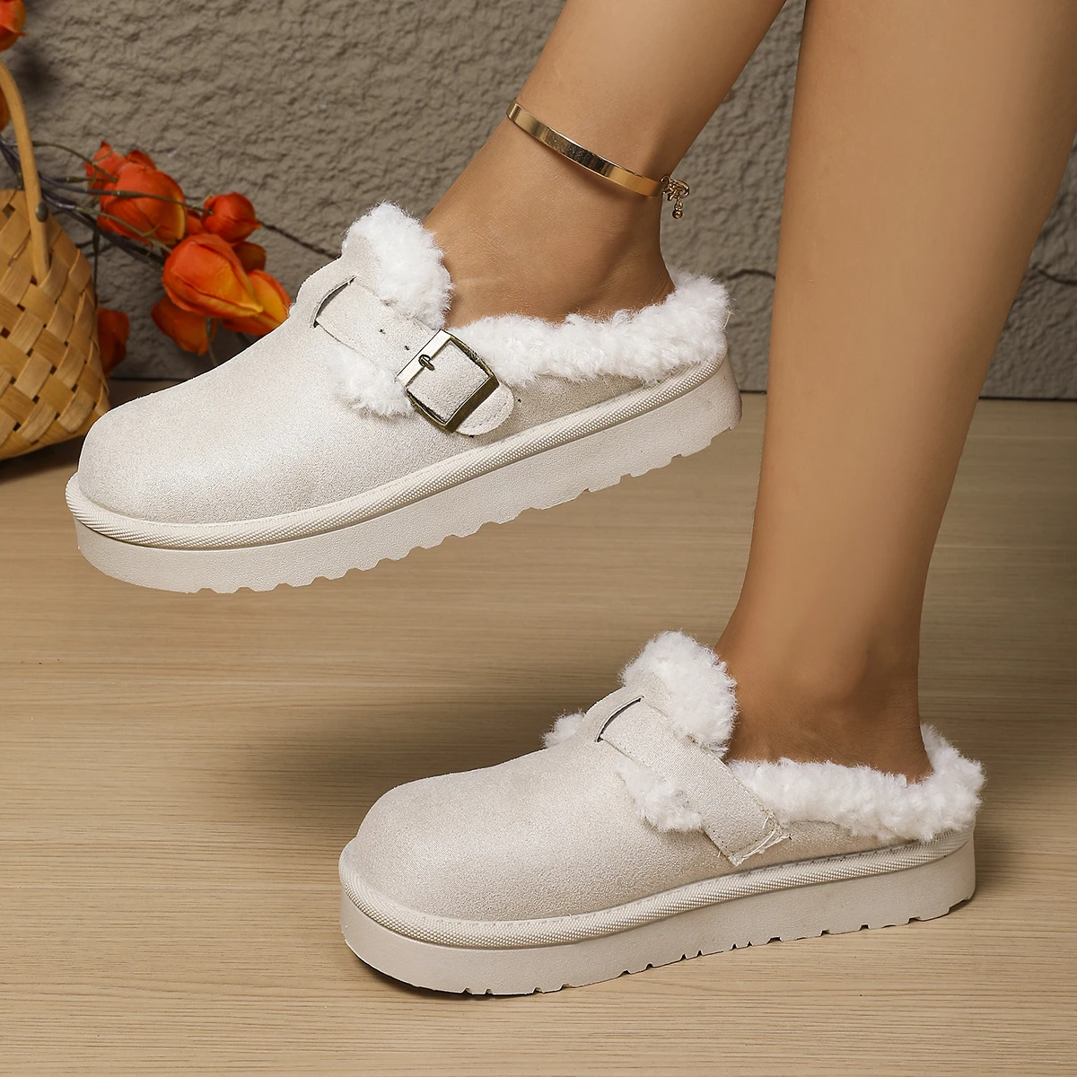 

Модные элегантные женские зимние ботинки с круглым носком, зимние износостойкие студенческие бархатные теплые женские хлопковые туфли на плоской подошве Botas Altas