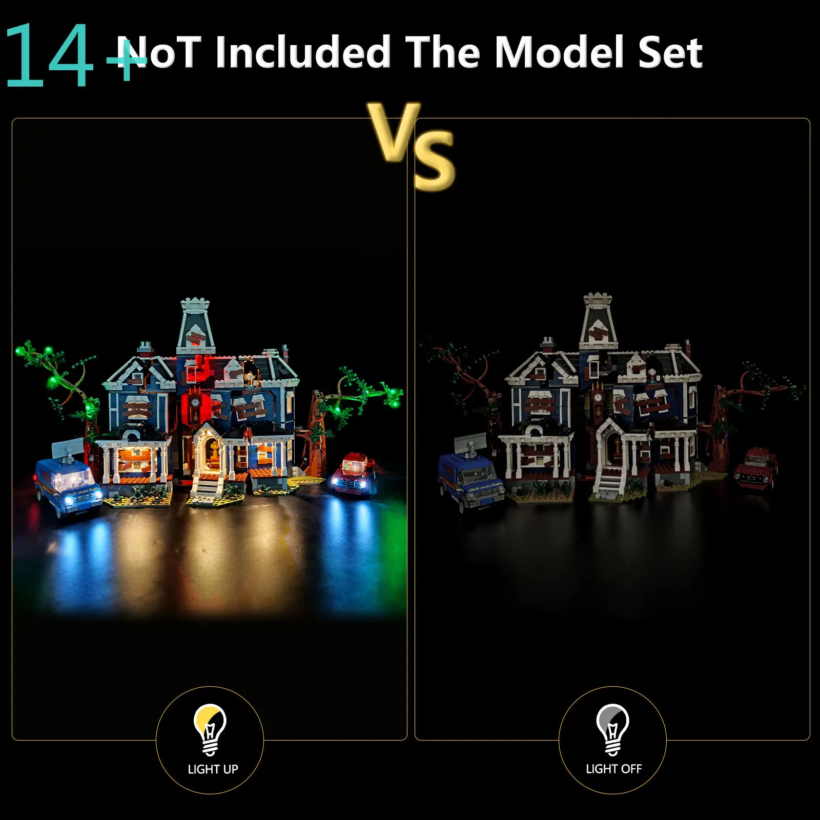 

Creative store LED Lighting Kit Compatible with 11370 Stranger Things The Creel House (NOT Include The Model Bricks)