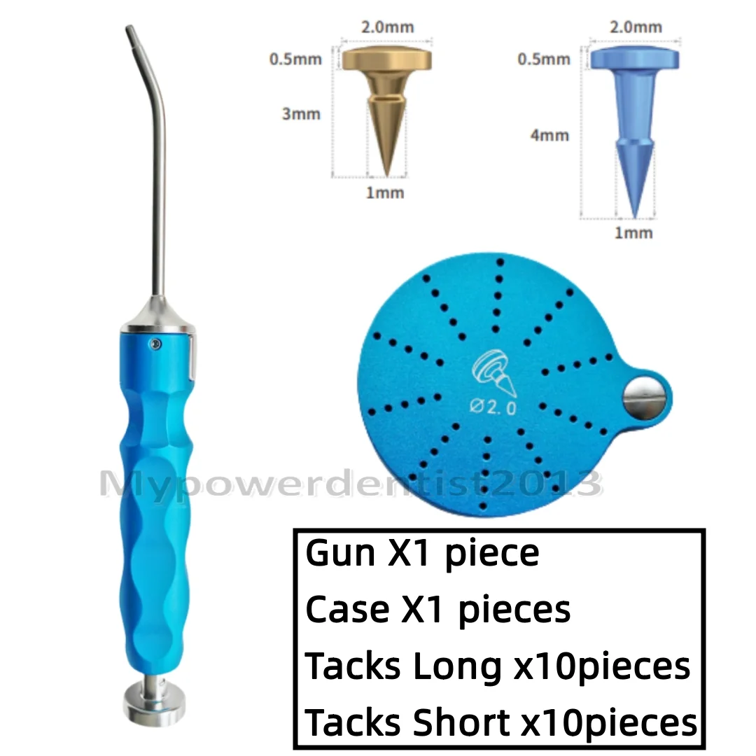 GBR Dental Master GBR Bone Tack Pins 2.0 Auto Gun Type TAC Driver TacksX20Pcs CaseX1