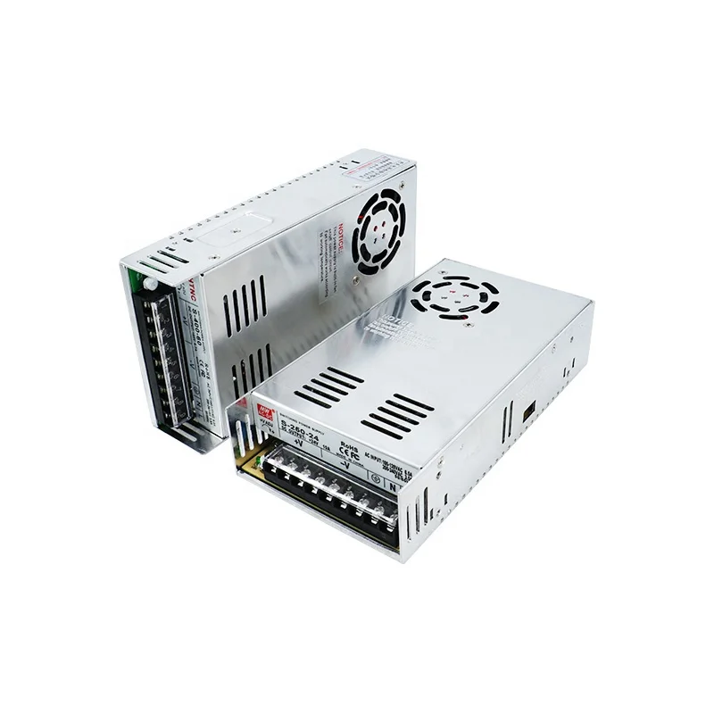 Adaptor Daya HLTNC Switch Power Supply AC DC 350w 24V 14.6A untuk Driver Motor Nema23 57 DM542 Open Loop HBS57 Close Loop Kits untuk CNC