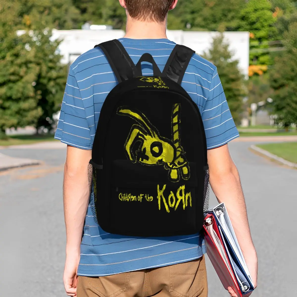 Mochila con logotipo de Korn Rock Band, mochila para estudiantes, niños y niñas, mochila escolar para niños, bolsos de hombro para ordenador para hombres y mujeres