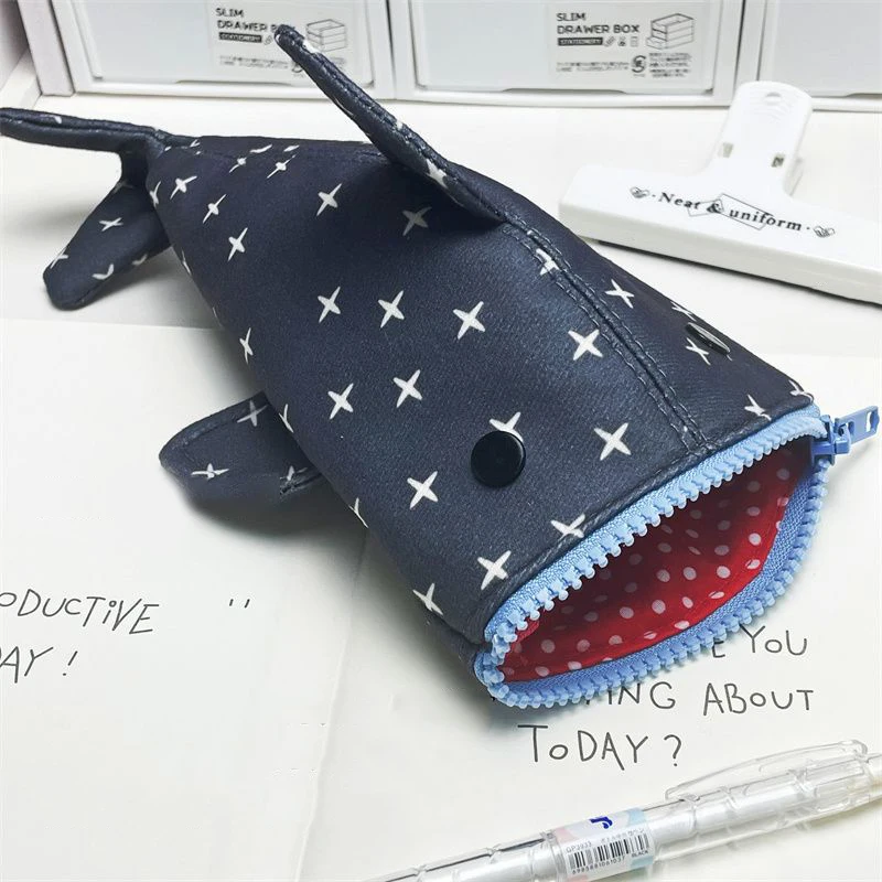 New Cute Shark Pencil Case, Large Capacity Multi-functional Stationery Box, Creative Ins Style Pouch For Boys & Girls