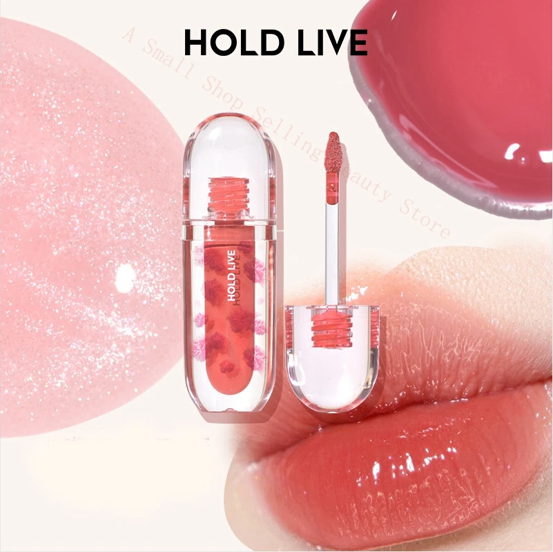 HOLD LIVE Mirror Light Rip Lip Honey Mirror Water Glazed Glass Lip Glaze rossetto idratante trasparente Jelly Lip Makeup