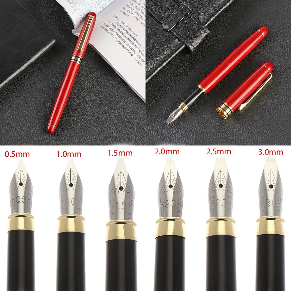 هدية توقيع السكتة الدماغية الخط الماهوجني قلم رصاص معدني القلم كليب الحبر عبوات أقلام نافورة الخيزران #5