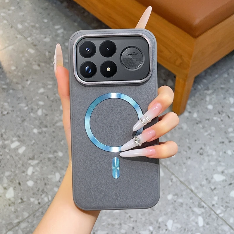 For Xiaomi Poco F9 Ultra Poco F9 Pro Case Luxury Matte Leather Magnetic Wireless Charging Shockproof Protection Case Accessories