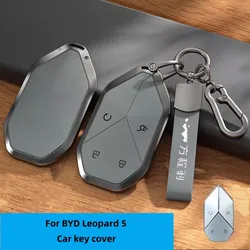 Alloy Car Key Protection Case Anti-fall Protection Cover For BYD Leopard 5 FangChengBao 5 2023 2024 Car Accessories