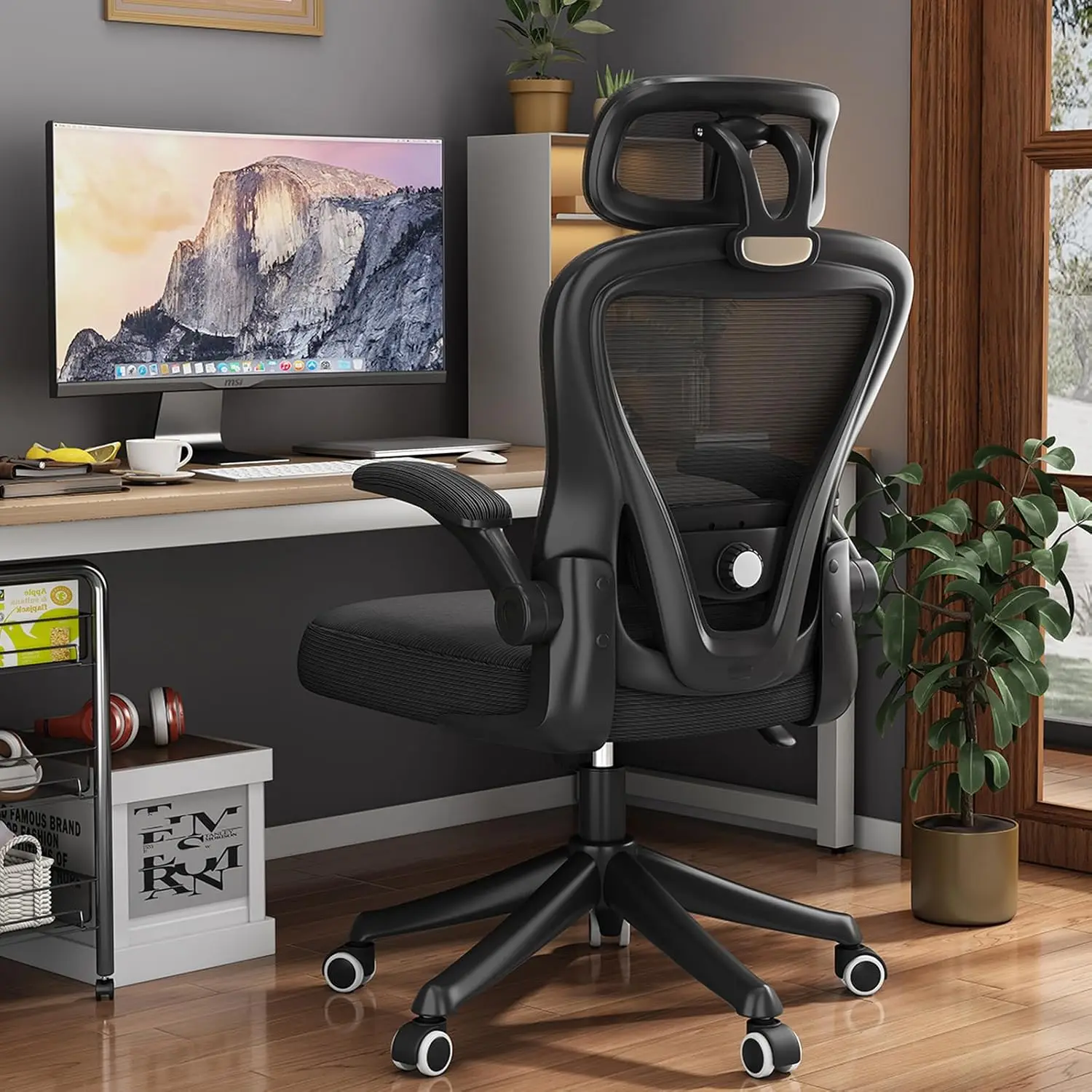 Office Chair M903, High Back Computer Desk Chair with Wheels, Comfy Mesh Office Chair with Adjustable Lumbar Support