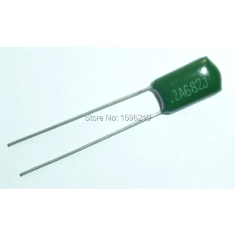 500pcs Mylar Film Capacitor 100V 2A682J 6800pF 6.8nF 2A682 5% Polyester Film capacitor - Free Shipping