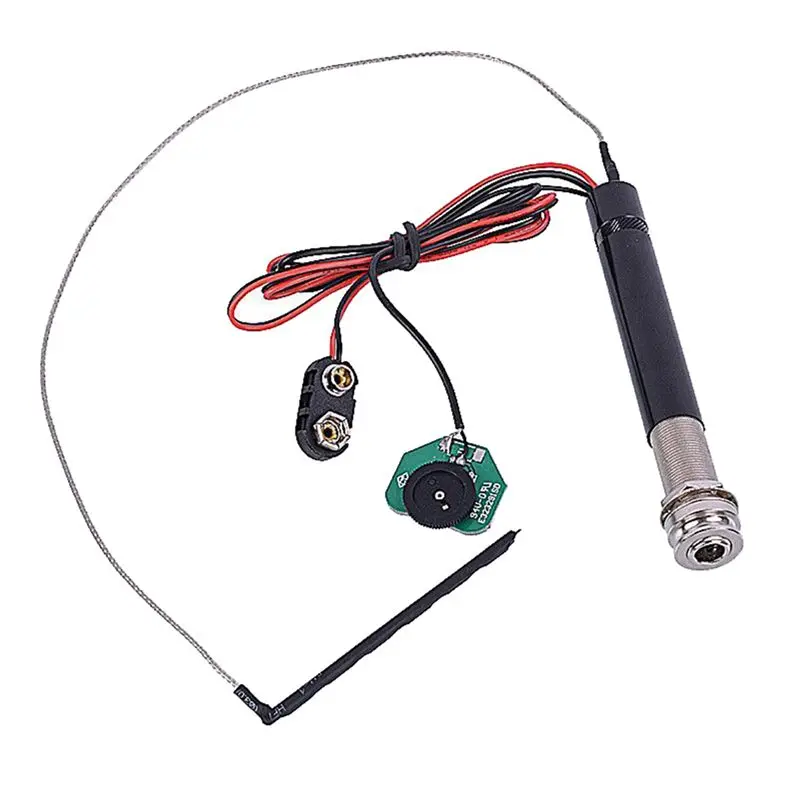 CGDS-2X Active Endpin Jack Preamp Piezo Pickup Kit Volume & Tone Control For Acoustic Classical Guitar Parts