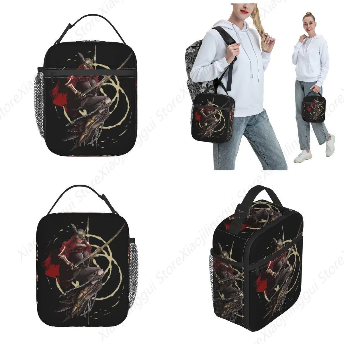 Malenia Blade Of Miquella Merch Insulated Lunch Bag School Dark Souls Storage Food Box Portable Unique Cooler Thermal Bento Box